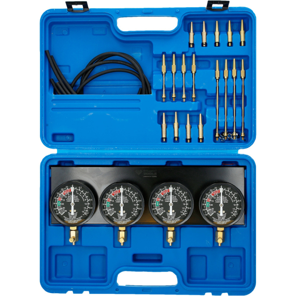 Coffret de test d'injecteurs avec 4 manomètres, 26 pcs BT581200 Brilliant Tools