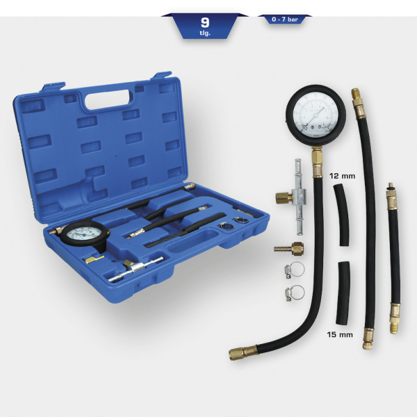 Coffret de test de pression pour pompe à injection, 9 pcs BT581250 Brilliant Tools
