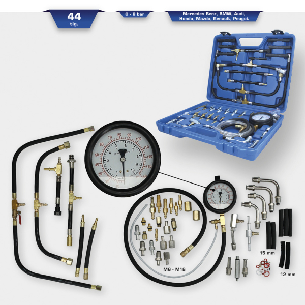Coffret de contrôle de pression essence, 44 pcs BT581400 Brilliant Tools