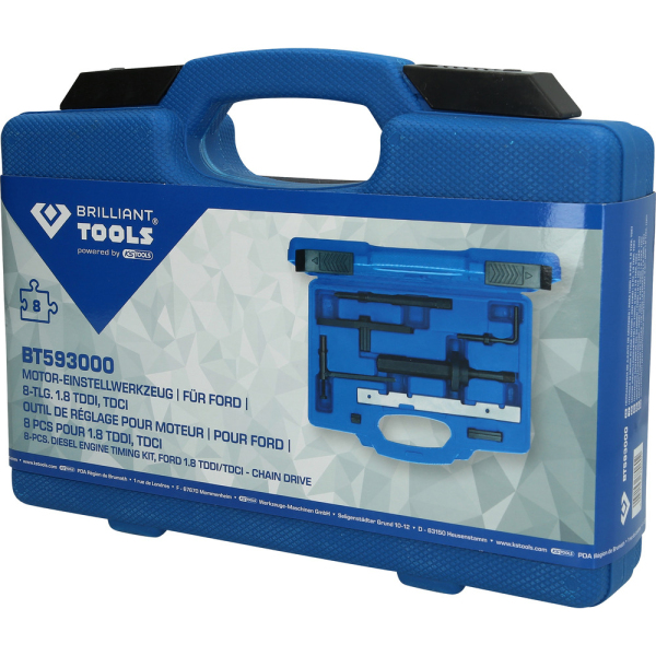 Jeu d'outils de calage pour Ford 1.8 TDDI, TDCI, 8 pcs BT593000 Brilliant Tools