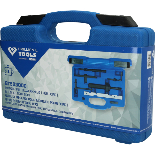 Jeu d'outils de calage pour Ford 1.8 TDDI, TDCI, 8 pcs BT593000 Brilliant Tools