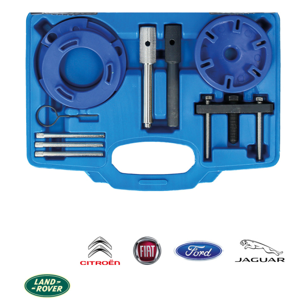 Jeu d’outils de calage pour Jaguar, Land Rover, Ford, Citroën 2.0, 2.2, 2.4, 3.2 Diesel, 10 pcs BT593160 Brilliant Tools