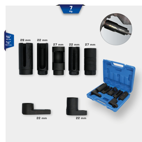Jeu de douilles pour sonde Lambda et capteurs, 7 pcs BT601020 Brilliant Tools