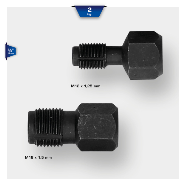 Outil de réparation pour filetages de sondes lambda, M18 x 1.5mm, M12 x 1.25mm, 2 pcs BT601040 Brilliant Tools