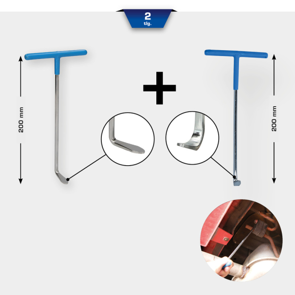 Jeu de crochets pour silent-blocs d’échappement, 2 pcs BT601050 Brilliant Tools