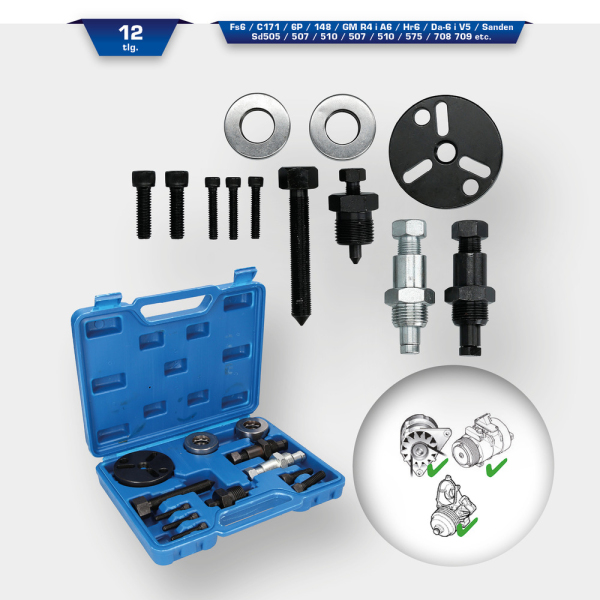 Kit d’extraction de poulie, 12 pcs BT611000 Brilliant Tools