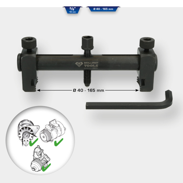 Extracteur de poulie universel à 2 griffes BT616000 Brilliant Tools