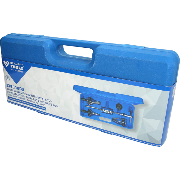 Kit d'extracteur de roulement intérieur et extérieur, 5 pcs BT631200 Brilliant Tools