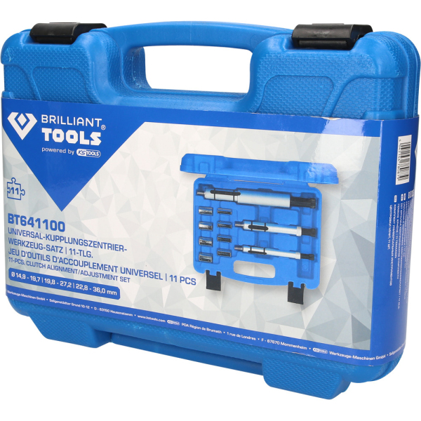 Jeu d’outils de centrage d'embrayage universel, 11 pcs BT641100 Brilliant Tools