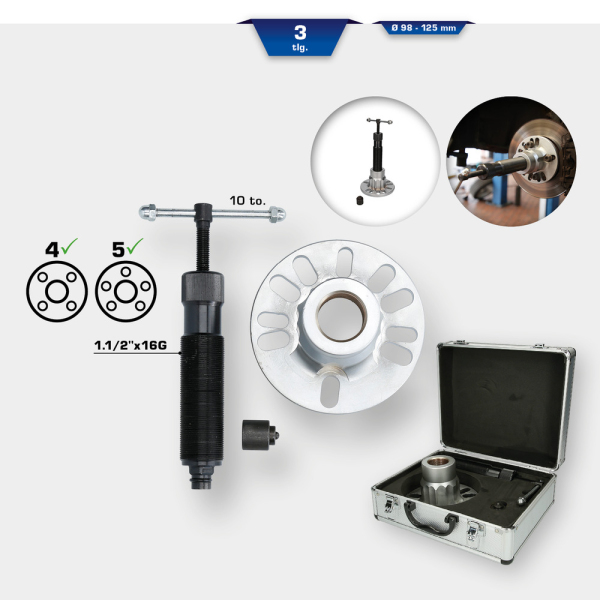 Extracteur hydraulique pour moyeux, 98 mm - 125 mm BT671250 Brilliant Tools