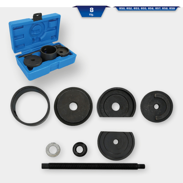 coffret d’outils pour silent-blocs, pour Mini, 8 pcs BT671850 Brilliant Tools