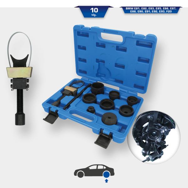 Jeu d’outils bras longitudinal, pour essieu arrière BMW, 10 pcs BT672200 Brilliant Tools