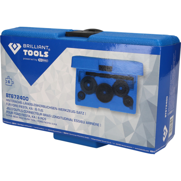 Jeu de douilles pour bras longitudinal essieu arrière, pour Ford, 6 pcs BT672400 Brilliant Tools