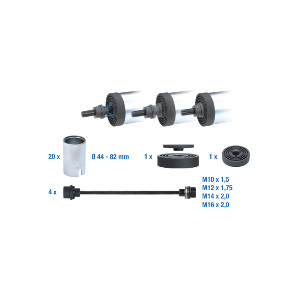 Coffret de douilles d'extraction et de montage, avec 4 tiges, 26 pcs BT672450 Brilliant Tools