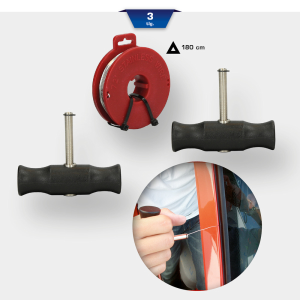 Poignées avec fil pour découpe de joint de vitrage, 3 pcs BT681150 Brilliant Tools
