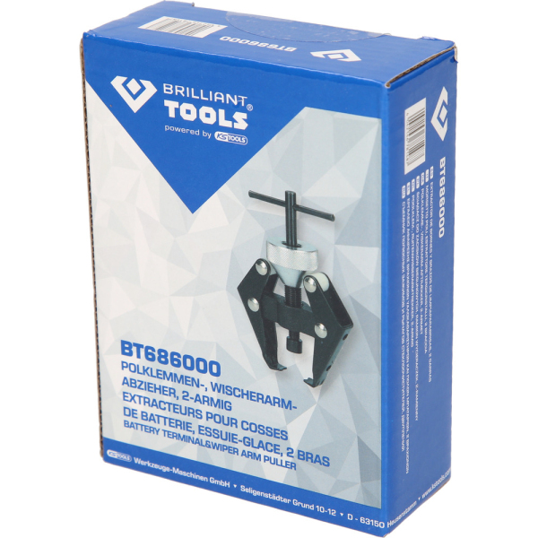 Extracteur pour cosses de batterie, essuie-glace, 2 griffes BT686000 Brilliant Tools