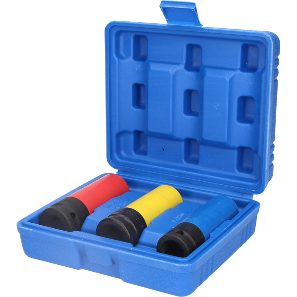 Jeu de douilles à chocs 1/2'' pour jantes aluminium, 17 / 19 / 21 mm, 3 pcs BT691005 Brilliant Tools