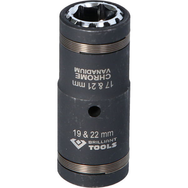 Jeu de douilles à chocs 4 en 1, 17-21mm, 19-22mm, 2 pcs BT691011 Brilliant Tools