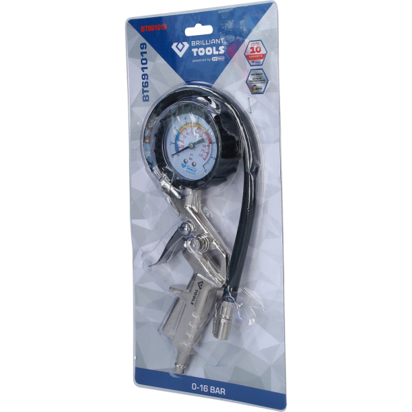 Gonfleur d'air, 0-16 bar BT691019 Brilliant Tools