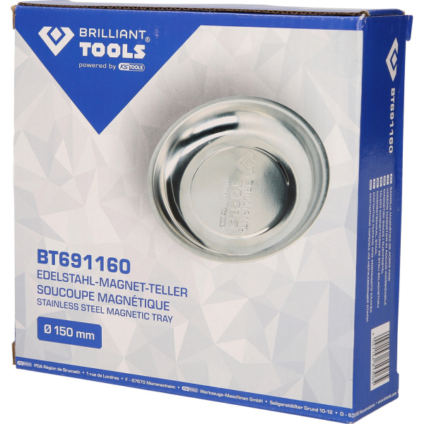 Soucoupe magnétique en inox, Ø150mm BT691160 Brilliant Tools