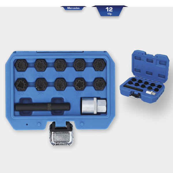 Coffret de démontage d'écrous antivols Mercedes, 12 pcs BT691210 Brilliant Tools