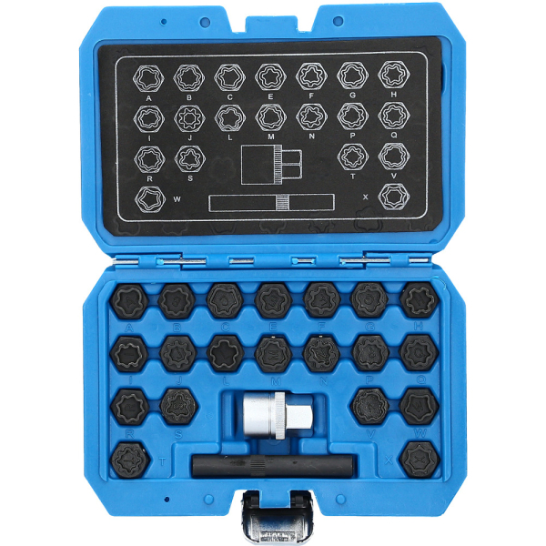 Coffret de démontage d'écrous antivols Audi , 22 pcs BT691360 Brilliant Tools