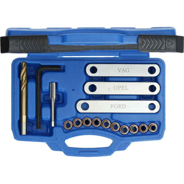 Coffret de réparation pour filetage de frein, M9 x 1,25, 16 pcs BT701100 Brilliant Tools