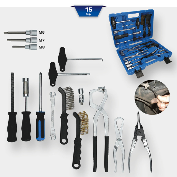 Coffret d’outils pour tambours et disques de frein, 15 pcs BT701250 Brilliant Tools