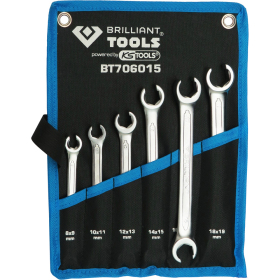 Jeu de clés à tuyauter, 6 pcs, 8 - 19mm BT706015 Brilliant Tools