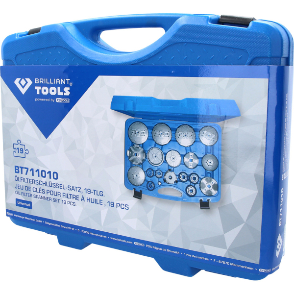Jeu de clés pour filtre à huile , 19 pcs BT711010 Brilliant Tools