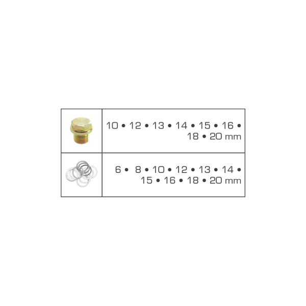 Assortiment de vis de vidange et joints, 534 pcs BT711200 Brilliant Tools