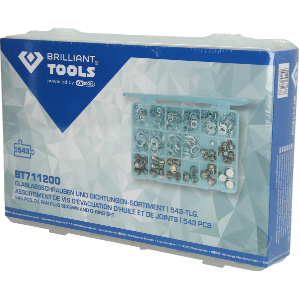 Assortiment de vis de vidange et joints, 534 pcs BT711200 Brilliant Tools