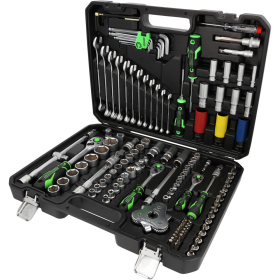 Coffret d'outillage 1/4"+3/8"+1/2" 132 pcs spécial automobile COMPETITION - 512.0132