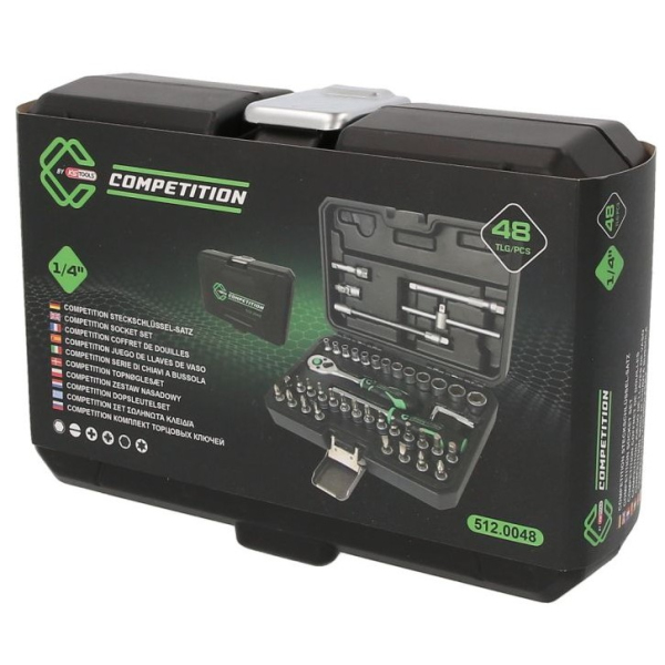 Coffret de douilles 1/4" 48pcs COMPETITION - 512.0048