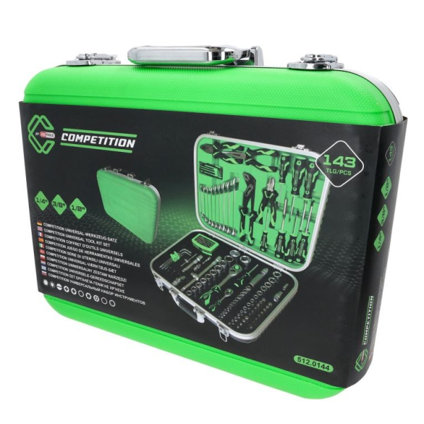 Coffret d'outillage généraliste 1/4"+1/2" 143pcs COMPETITION - 512.0144