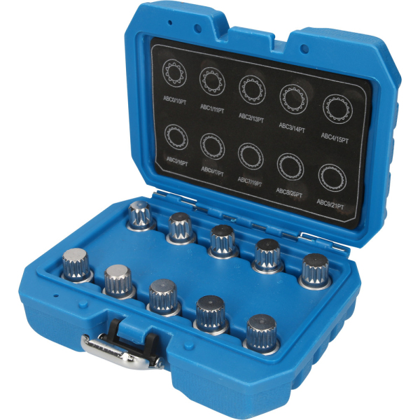 Coffret de démontage d'écrous antivols VW, 10 pcs Brilliant Tools - BT691310 