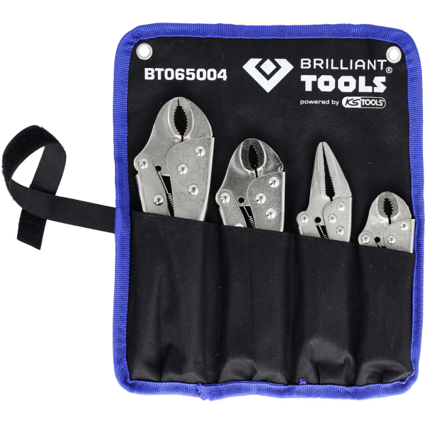 Jeu de pinces étaux à verrouillage, 4 pcs Brilliant Tools - BT065004 