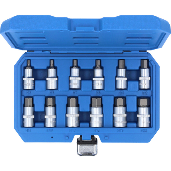 Jeu de douilles tournevis 1/2'', 6 pans 5 -22mm, 12 pcs Brilliant Tools - BT022012 