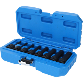 Jeu de douilles tournevis à chocs 1/2'', 6 pans, 5 - 19mm, 8 pcs Brilliant Tools - BT022615 