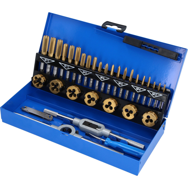 Jeu de tarauds et filières TiN, 32 pcs Brilliant Tools - BT101950 