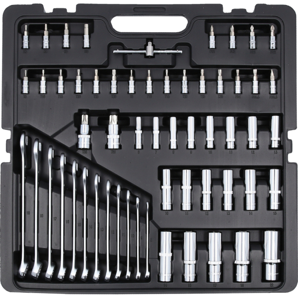 Coffret d'outils et douilles 1/4", 3/8", 1/2" 216 pièces Ks Tools 918.0216