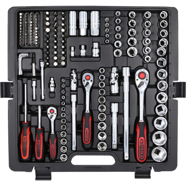 Coffret d'outils et douilles 1/4", 3/8", 1/2" 216 pièces Ks Tools 918.0216