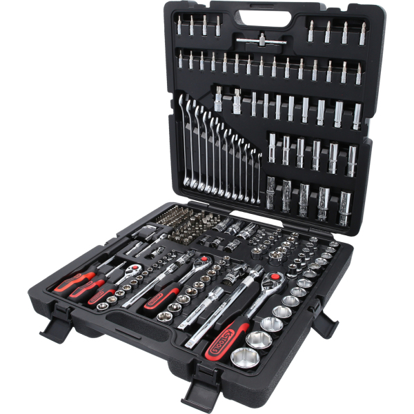 Coffret d'outils et douilles 1/4", 3/8", 1/2" 216 pièces Ks Tools 918.0216