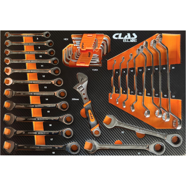 Servante 7 tiroirs + 274 outils CLAS - EG 1310BL