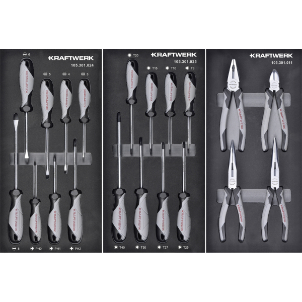 Servante LT700 BASIC 5 tiroirs + Composition 150 outils KRAFTWERK - 102.105.206