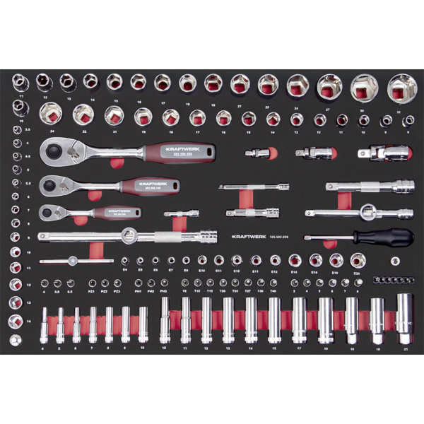 Servante BT700 PRO 8 tiroirs + Composition 296 outils KRAFTWERK - 102.118.108