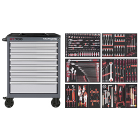 Servante BT700 PRO 8 tiroirs + Composition 296 outils KRAFTWERK - 102.118.108
