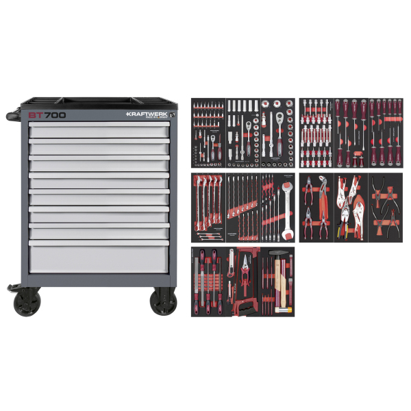 Servante BT700 Pro 8 tiroirs + Composition 236 outils KRAFTWERK - 102.470.510