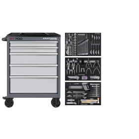 Servante BT700 5 tiroirs + Composition 172 outils KRAFTWERK - 102.115.101