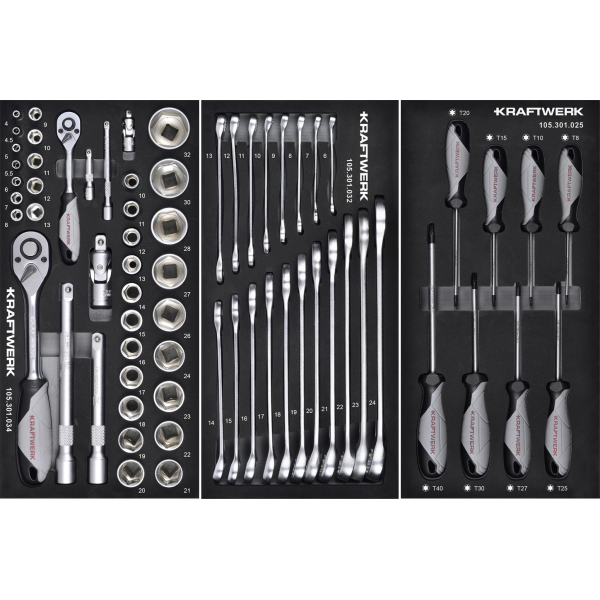 Servante BT700 5 tiroirs + Composition 172 outils KRAFTWERK - 102.115.101